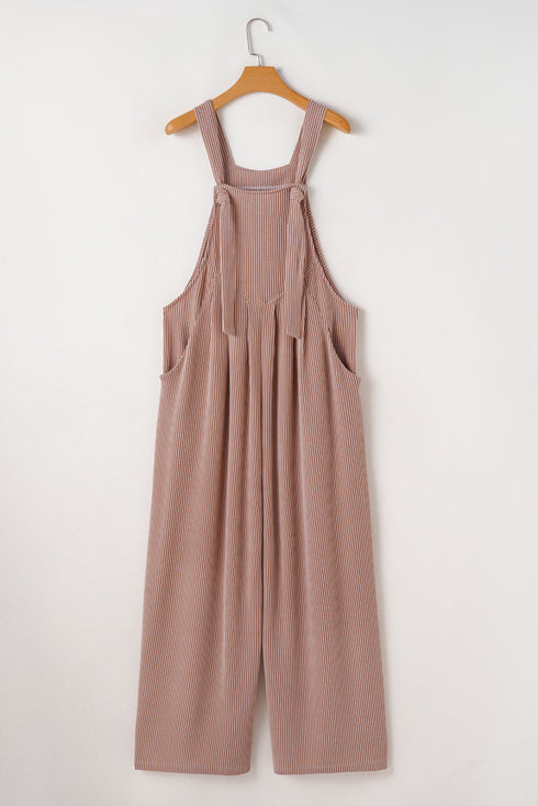 Corded Adjustable Straps Wide Leg Loose Overall